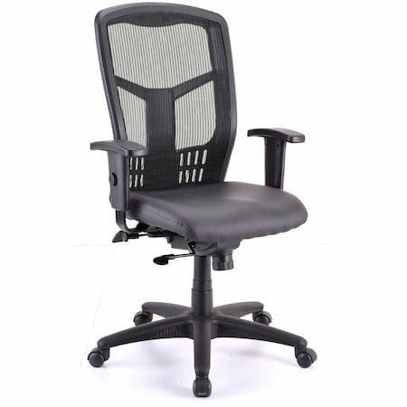 Lorell Executive High-Back Swivel Chair, Black LLR86245